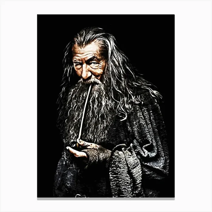 gandalf Lord Of The Rings movie 5 Canvas Print by ontoseno