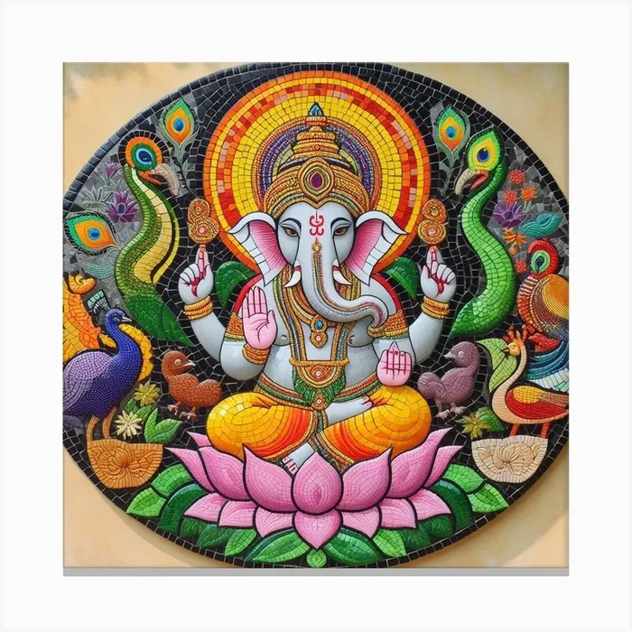 Ganesha 48 Canvas Print by SiamSilp