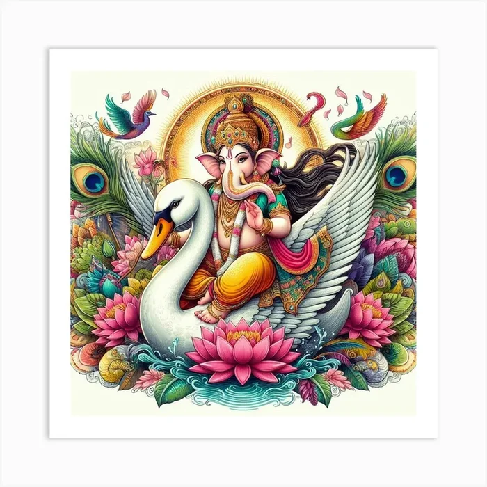 Ganesha 5 Art Print by The Divine Shop by Tharani Jaiprakash