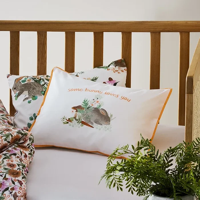Garden Bunny Sleeping Cot Pillowcase