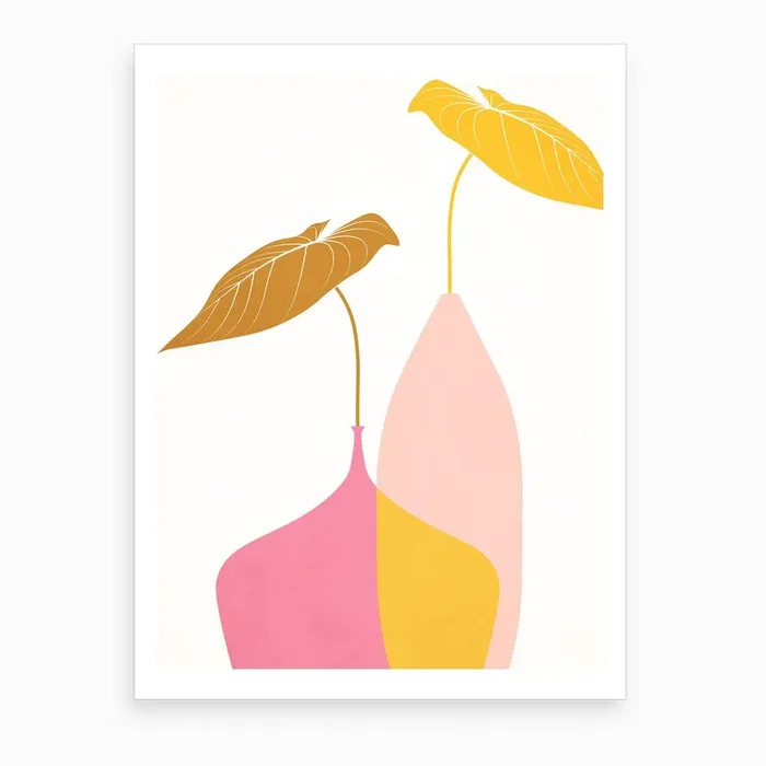 Geometric Bouquet Art Print by Kubistika