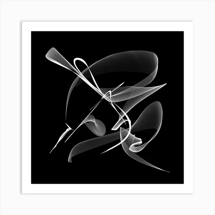 Gestural Wavy Smoke 1 Art PrintSS by Sacred Strokes Artistry