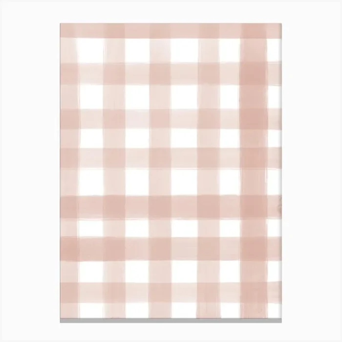 Gingham Canvas Print by Tiny Human Print Co.
