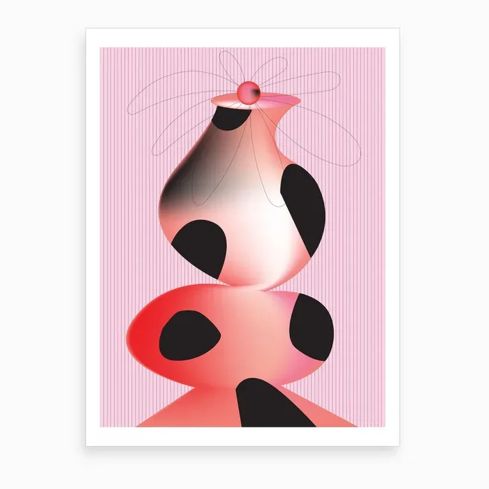 Girafe Vase Art Print by Marta Veludo Studio