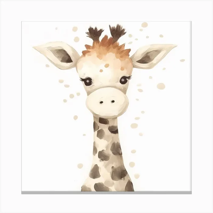 Giraffe 1 Canvas Print by LAZAR STUDIO