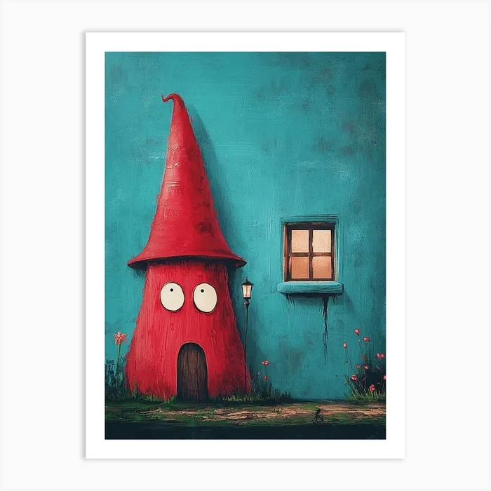Gnome House Art Print by Silent Canvas