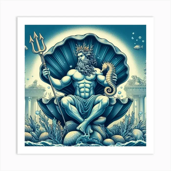 God Of The Sea 1 Art Print by Vivid Imagination