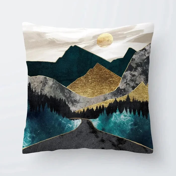 Gold Mountain Cushion