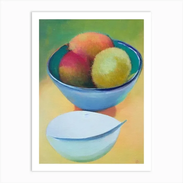 Golden Kiwi Bowl Of fruit Art Print by The Fruitery