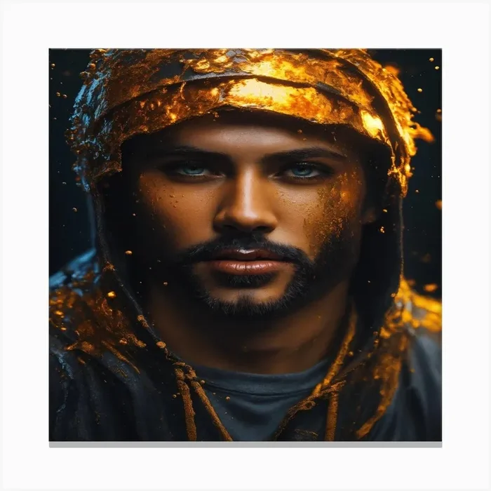 Golden Man Canvas PrintS by seniorturbo