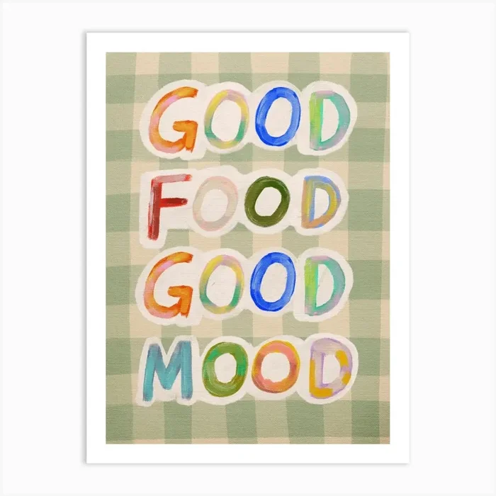 Good Food Good Mood Art Print by Kartika Paramita