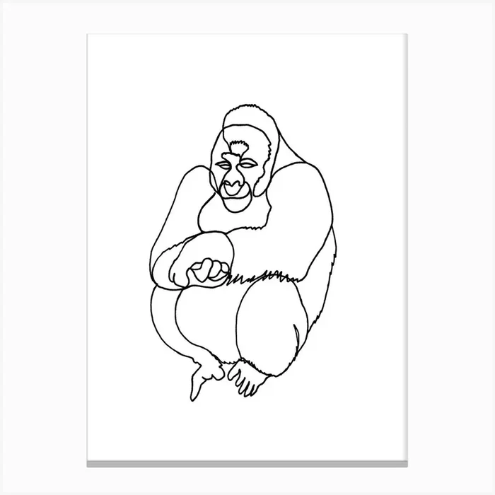 Gorilla Canvas Print by Julia Hariri