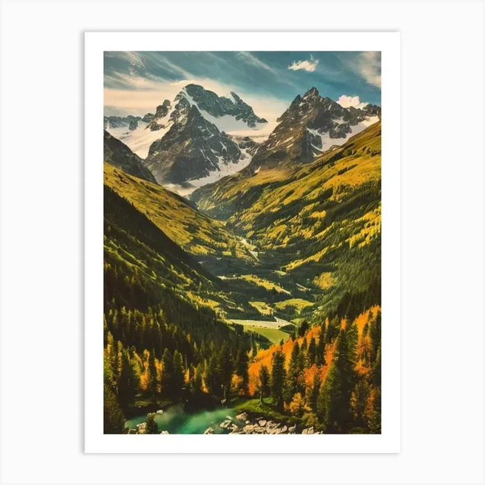 Gran Paradiso National Park 2 Italy Vintage Poster Art Print by National Park Posters