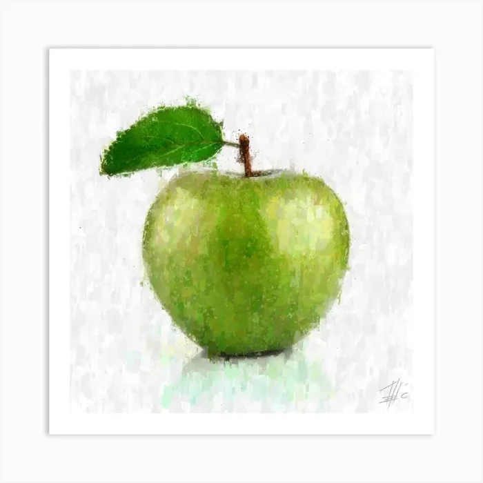 Green Apple Art Print by Theo’s Picture Factory
