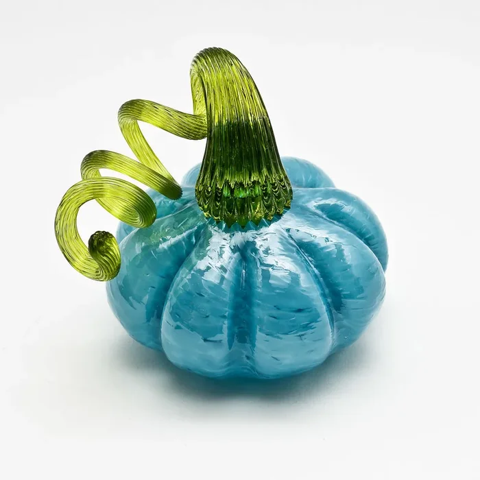 Green Stem Pumpkin in Blue – Blue, Extra Large