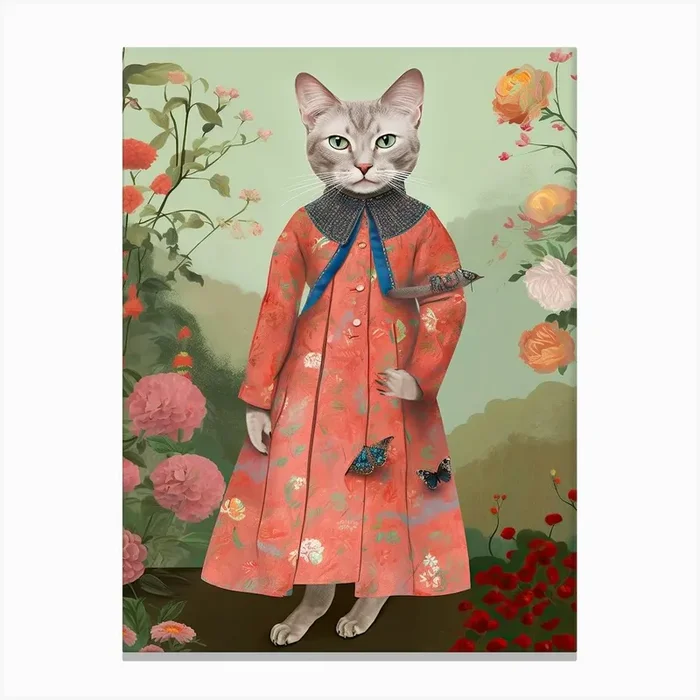 Gucci Fashionista Cats 4 Canvas Print by Mambo
