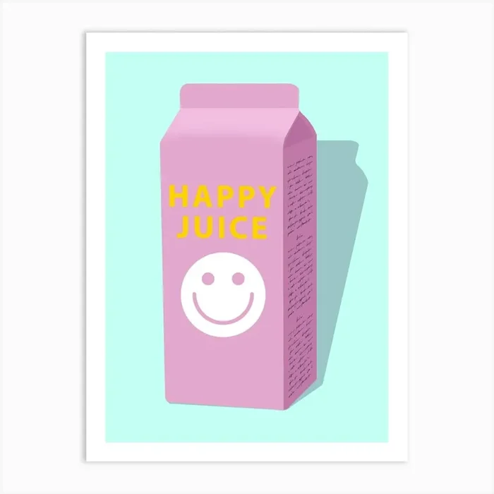Happy Juice Art Print by Millennial Menu