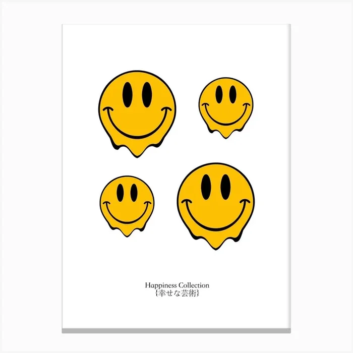 Happy Smileys Canvas Print by Mambo