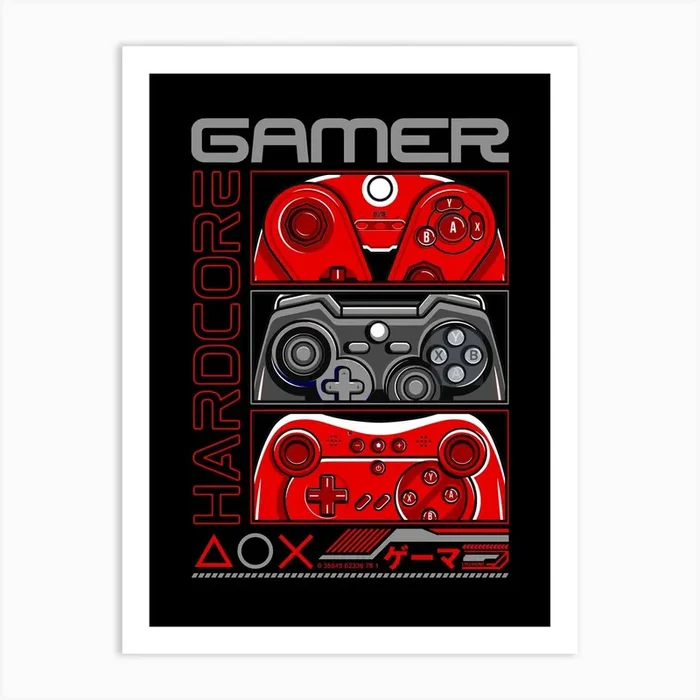 Hardore gamer futuriste Art Print by LM2Kone