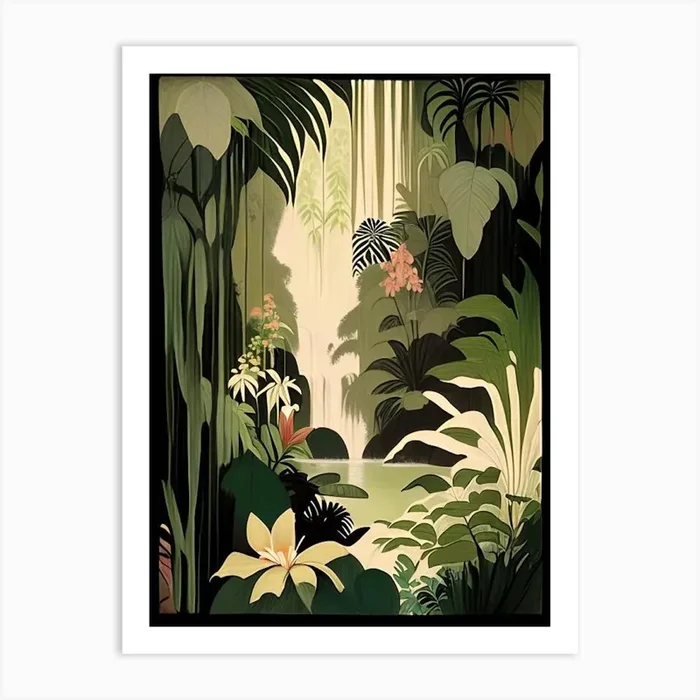 Hidden Paradise Jungle 3 Rousseau Inspired Art PrintJM by Jungle Mania
