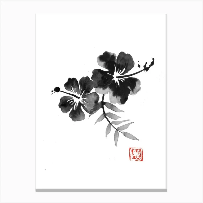 Hisbiscus Canvas Print by Pechane Sumie