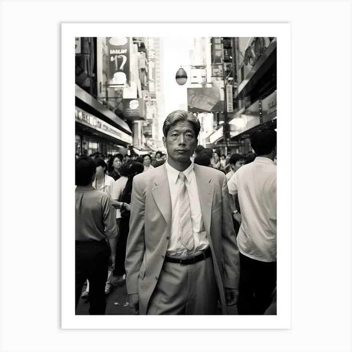 Hong Kong, China, Black And White Old Photo 4 Art Print by Monochrome Vistas