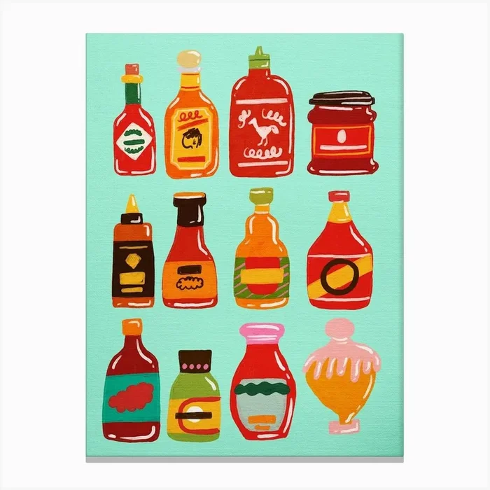 Hot Sauce 1 Canvas Print by Kartika Paramita