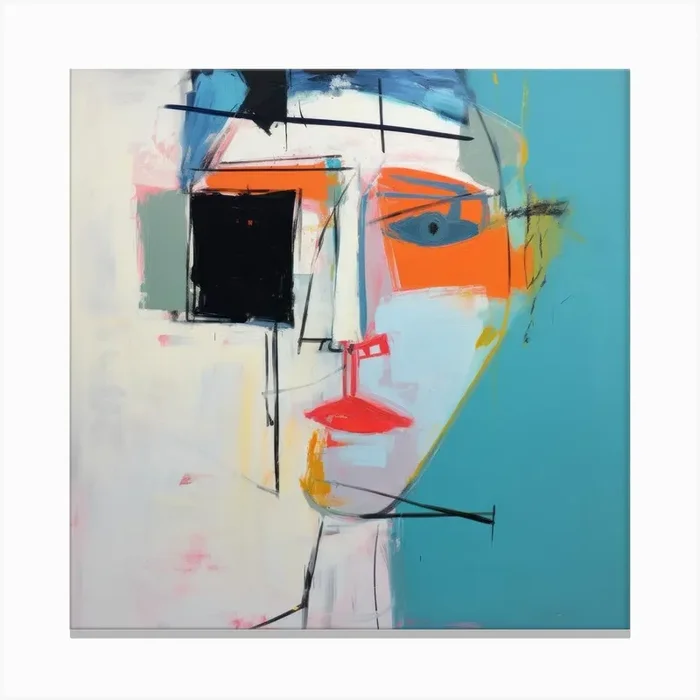 Human Faces Abstract Collection Hfc 17 Canvas Print by Irena Orlov