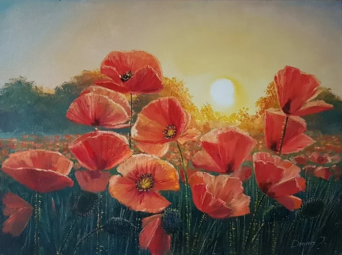 In the last rays (2017) Oil painting by Diana Janson