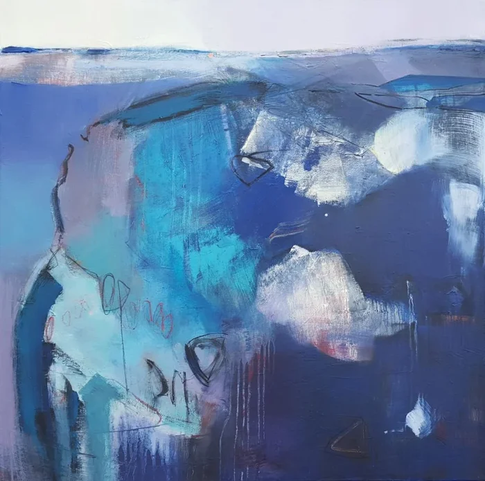 Indigo 1 (2015) Oil painting by Andrew Kinmont (ARBSA)(MAFA)