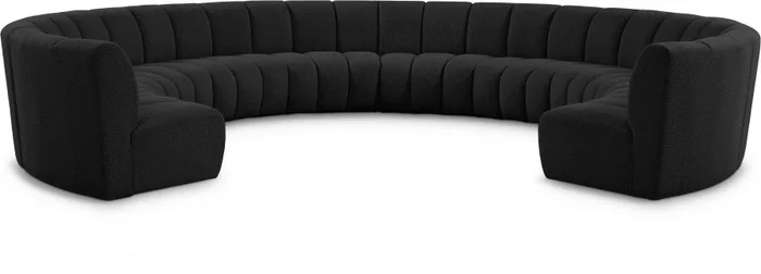 Infinity 178 ” Boucle Fabric Upholstered 10pc. Modular Sectional