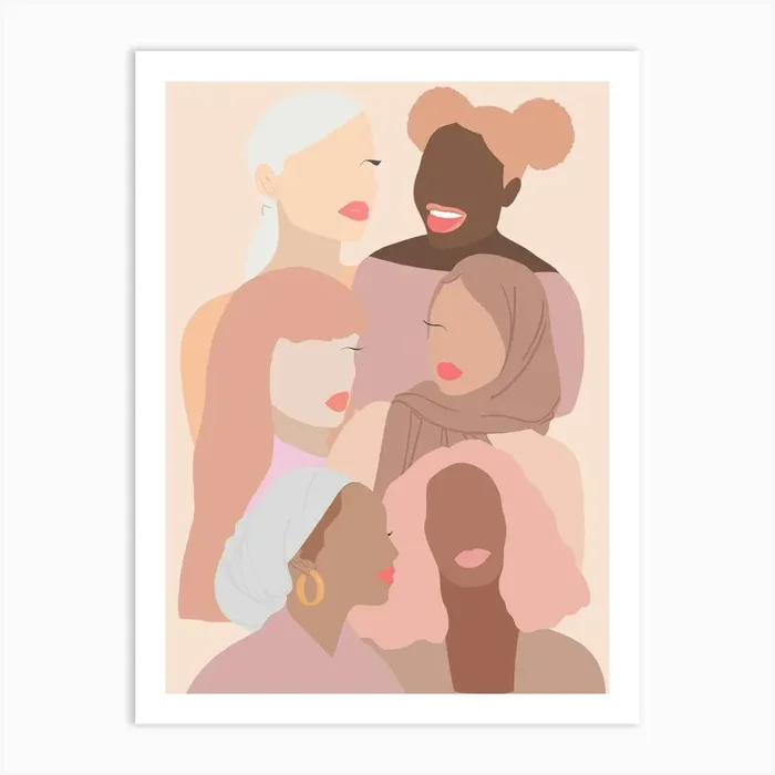 International Women Art Print by Lovely Boy Designs