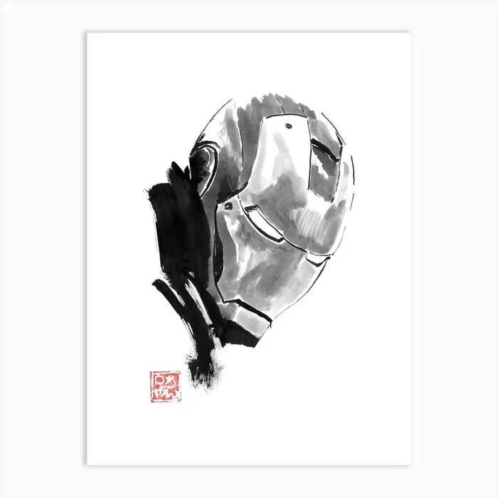 Ironman angry Art Print by Pechane Sumie