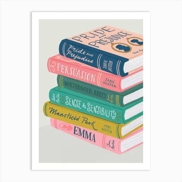 Jane Austen S Novels Art Print by Jo Podmore