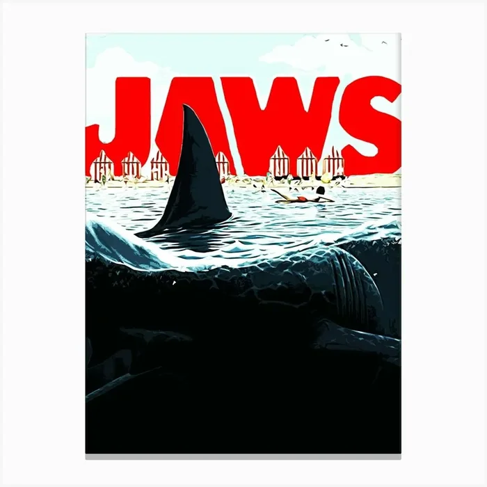 Jaws movies 2 Canvas Print by ontoseno