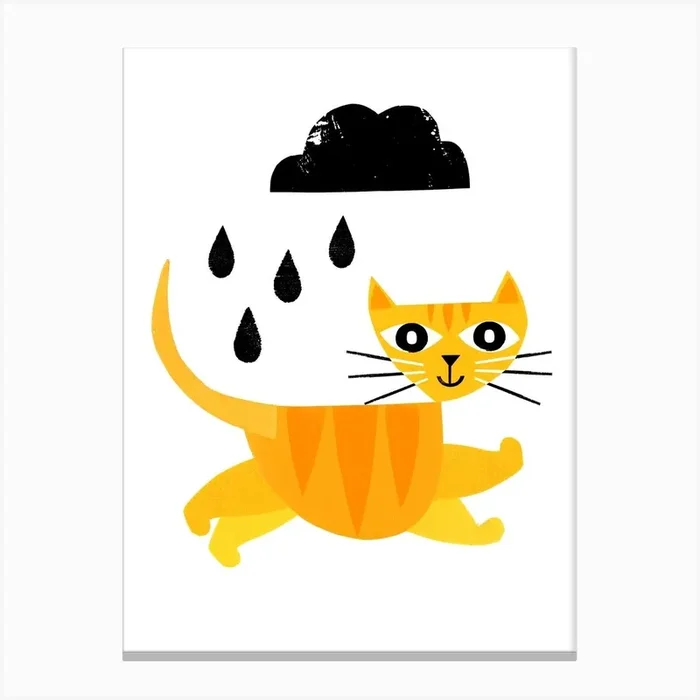 Jumping Cat Canvas Print by Sugar Snap Studio