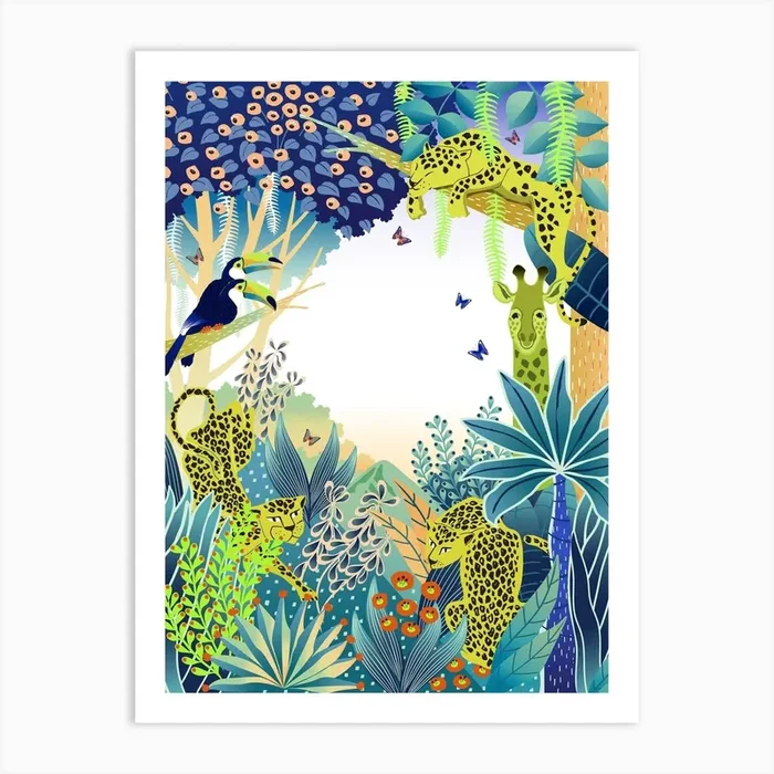 Jungle Animals Art Print by marybazar