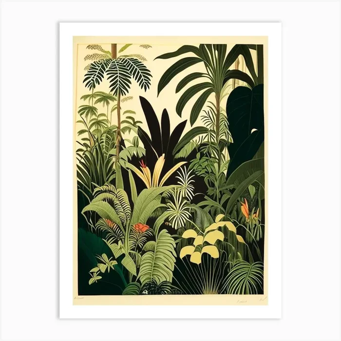 Jungle Botanical 7 Rousseau Inspired Art PrintJM by Jungle Mania