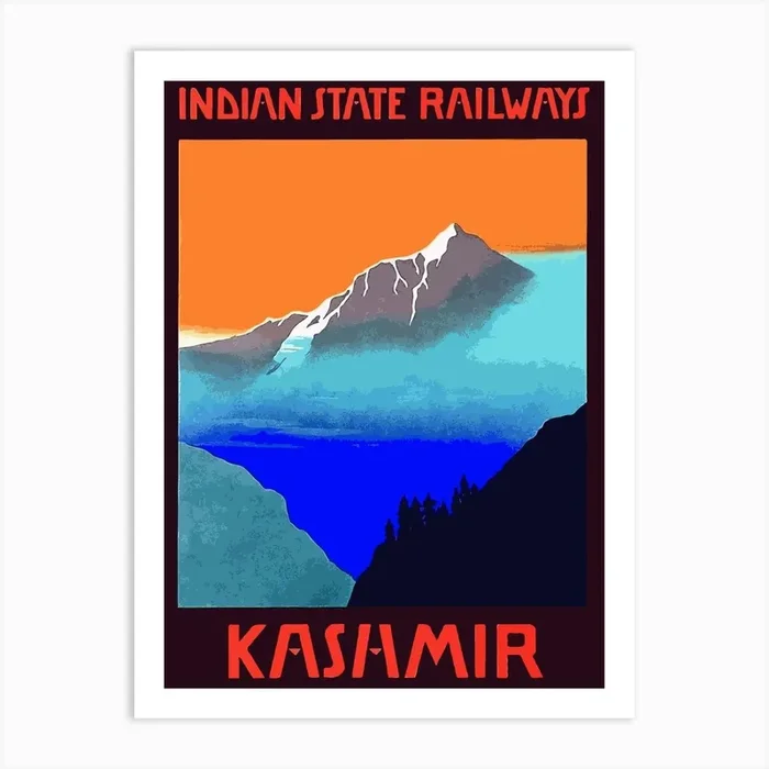Kashmir, Vintage Travel Poster Art Print by Vintage Spirit