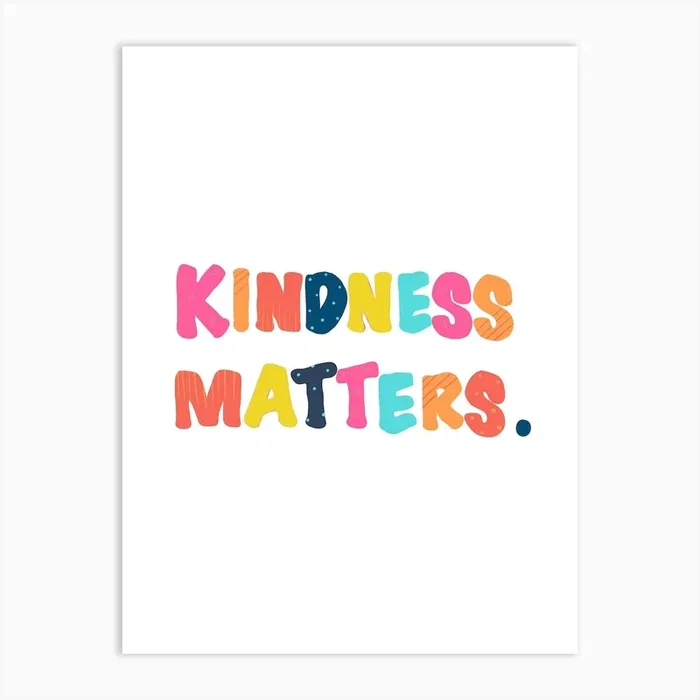 Kindness Matters Sunshine Details Art Print by Tiny Human Print Co.