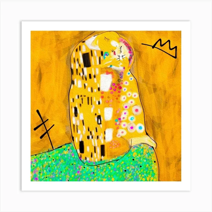 Kiss By Gustav Klimt Art Print by Jonas