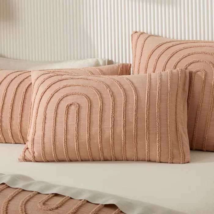 Kori Nougat Tufted Pillowcases