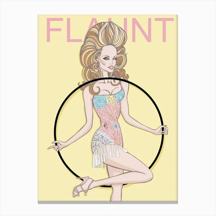 Kylie Flaunt Canvas Print by My JetSetter life
