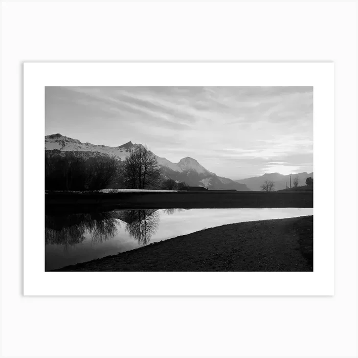 Lake And Snow Art Print by Yara Isabel