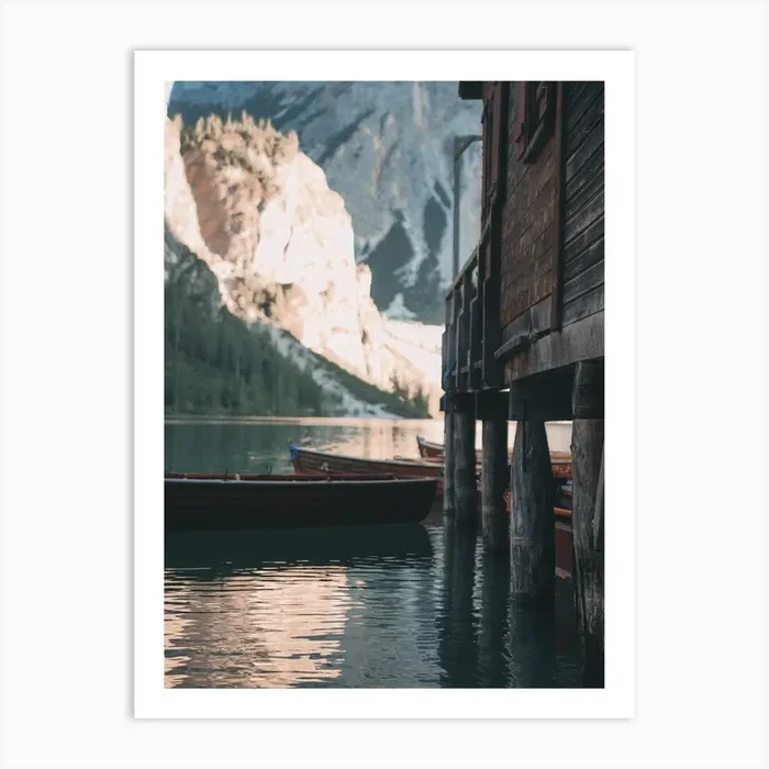Lake Canoes Art Print by Western Range