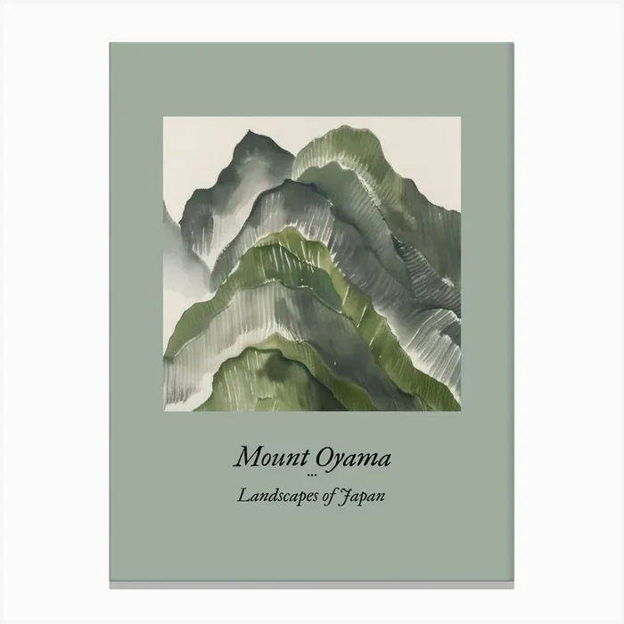 Landscapes Of Japan Mount Oyama 61 Canvas Print by Hue Horizons Art Prints