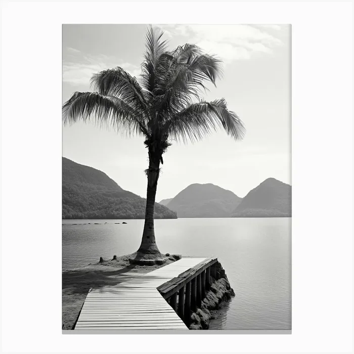 Langkawi, Malaysia, Black And White Old Photo 3 Canvas Print by Monochrome Vistas
