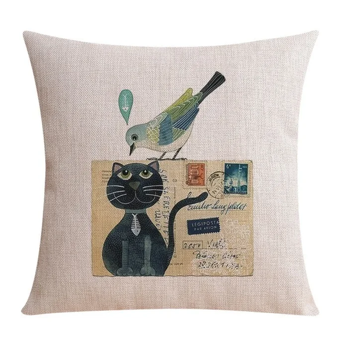 Large Decorative Pillow Covers, Decorative Sofa Pillows for Children’s Room, Love Birds Throw Pillows for Couch, Singing Birds Decorative Throw Pillows