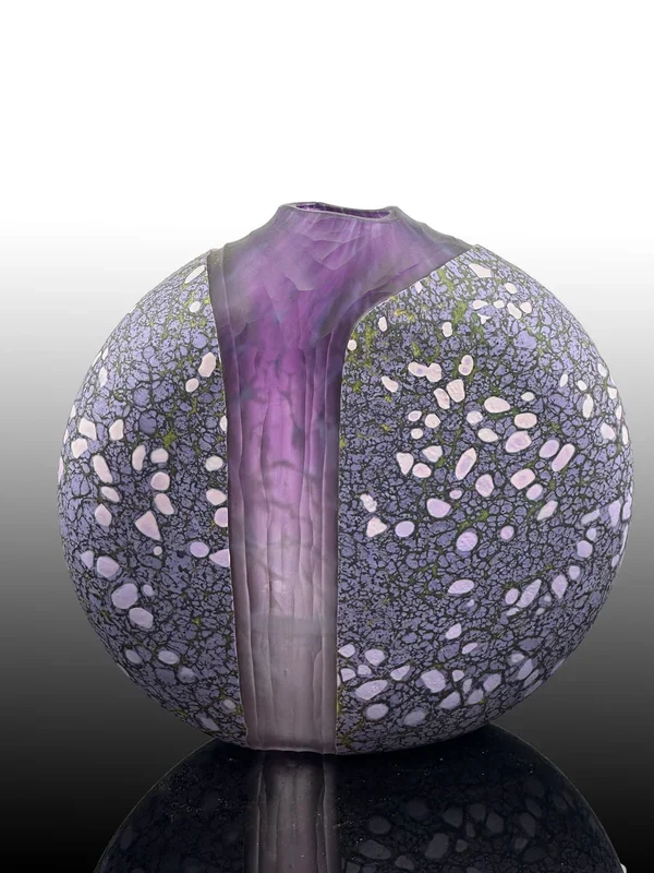 Large Lavender Cascade Vase
