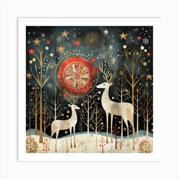 Laz 88 141 Merry And Bright 165 Art Print by LAZAR STUDIO